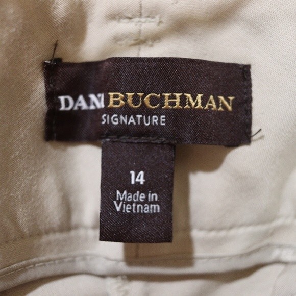 Dana Buchman Tan Flat Front Capri Pants 14 - Picture 8 of 8